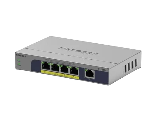 Netgear 5PT GB UNMANAGED SWCH W/POE+ — vue 3