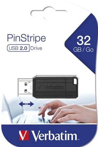 Verbatim USB Memory/32GB Pinstripe Black — vue 5