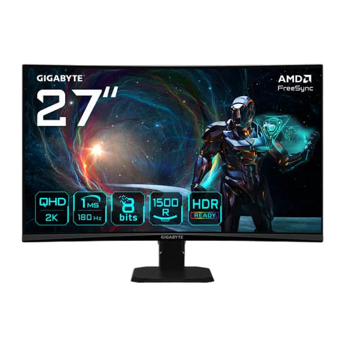 Gigabyte GS27QCA - 27" CURVE QHD 180Hz VA 1ms HDR Adaptive Sync — vue 1