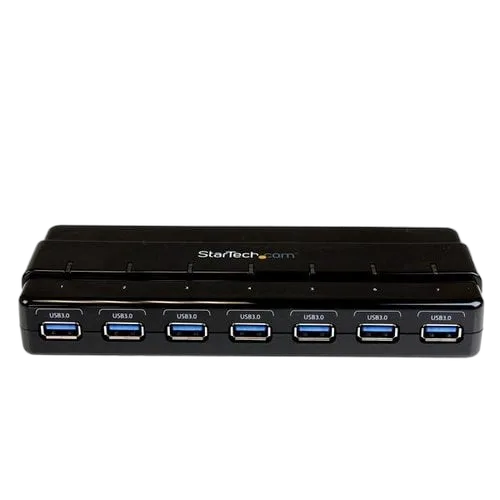 StarTech 7 Port SuperSpeed USB 3.0 Hub w/Adapter — vue 2