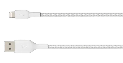 Belkin Lightning to USB-A Cable Braid 2M White — vue 1