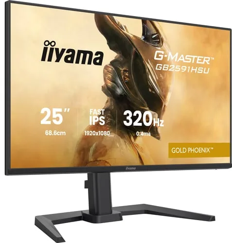 Iiyama GB2591HSU-B1 - 24.5" FHD 320Hz Fast IPS 0.4ms Pivot HDMI 2.1 G-Sync — vue 1