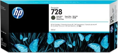 HP Ink Cartridge/728 300ml DJ MatteBlack — vue 1
