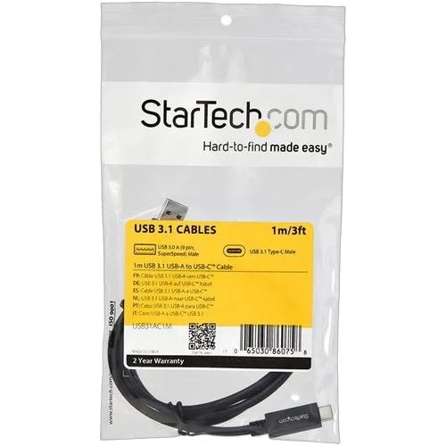 StarTech 3ft USB C to A Cable - USB 3.1 10Gbps — vue 5
