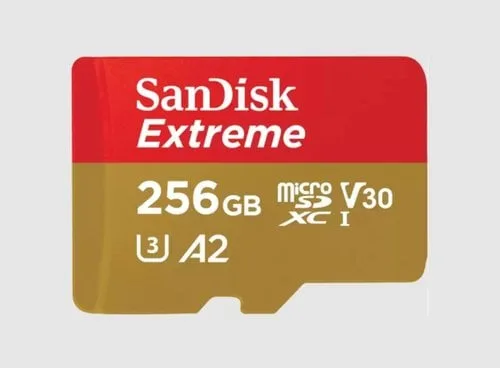 Sandisk Extreme microSDXC 256GB+SD 190MB/s — vue 1