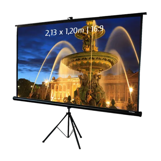 Kimex International Ecran de projection trépied - 2,13m x 1,20m 16:9-Seconde Vie