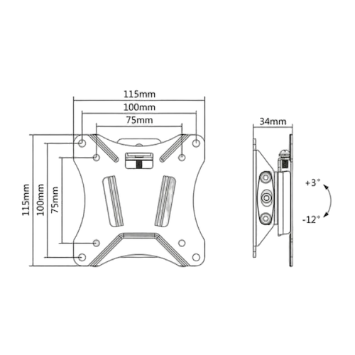 NewStar NeoMounts Flat Screen Wall Mount tilt — vue 3