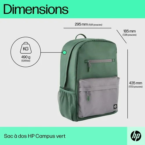 HP Campus Green Backpack — vue 4