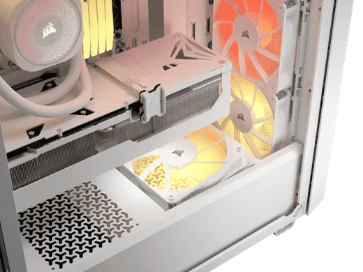 Corsair 3200D RS ARGB White - MT/Sans Alim/ATX — vue 10