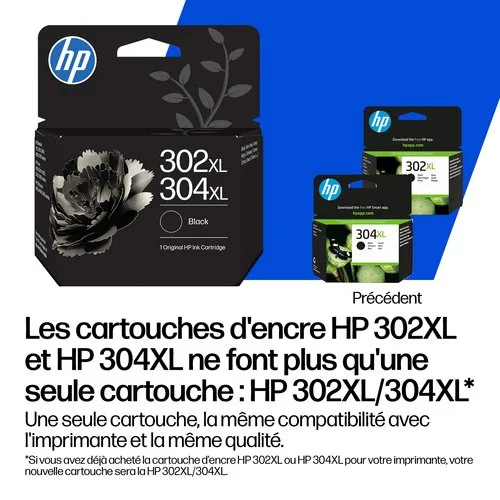HP/InkHP 302XL/304XL BK Original Ink Crt — vue 3