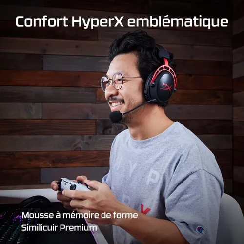 HyperX Cloud Alpha Wireless - Noir/Rouge — vue 11