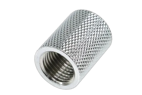 Raccord tube rigide droit argent - 14mm