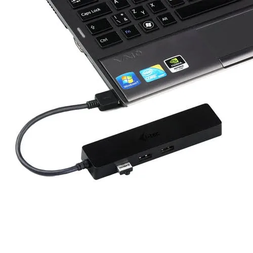I-TEC USB 3.0 Slim HUB 3 Port with Gigabit Ethernet Adapter ideal for Notebook Ultrabook Tablet PC s — vue 4