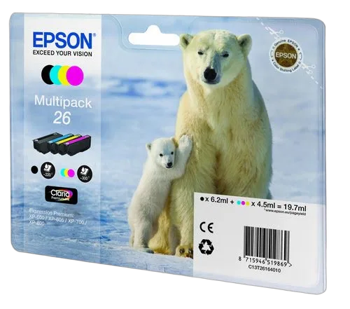 Epson - Noir, Cyan, Magenta, Jaune - C13T26164020 — vue 2