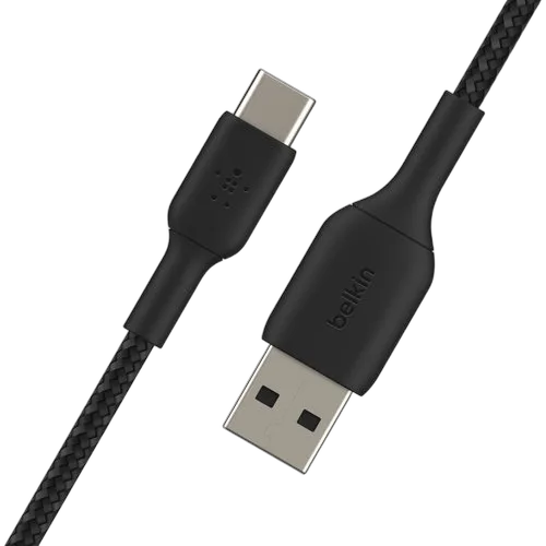 Belkin USB-A to USB-C Cable Braided 3M Black — vue 2