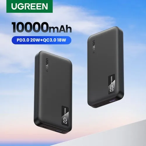 UGREEN USB-C + USB-A - 2 ports - 10000mAh - 20W - Noir — vue 11