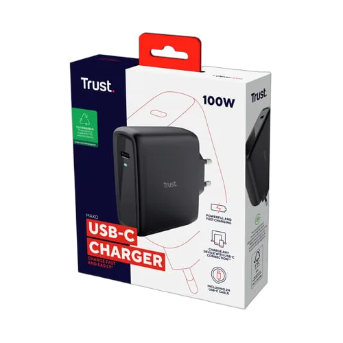 Trust Câble universel MAXO 100W - USB-C + Câble USB-C 2m - Noir — vue 7