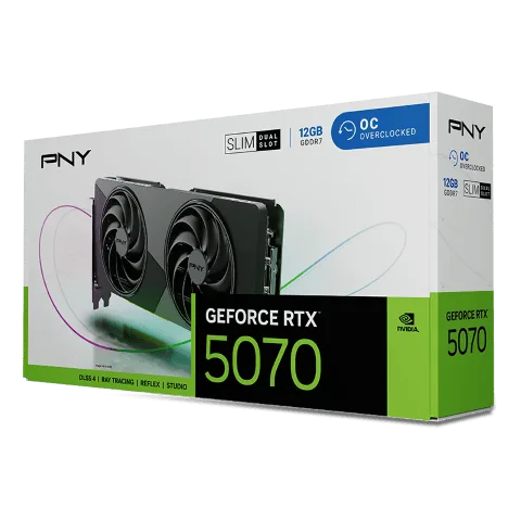 PNY GeForce RTX 5070 12Go Slim Dual Fan Overclocked — vue 2