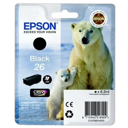 Epson Cartouche d'encre Noir 26 — vue 1