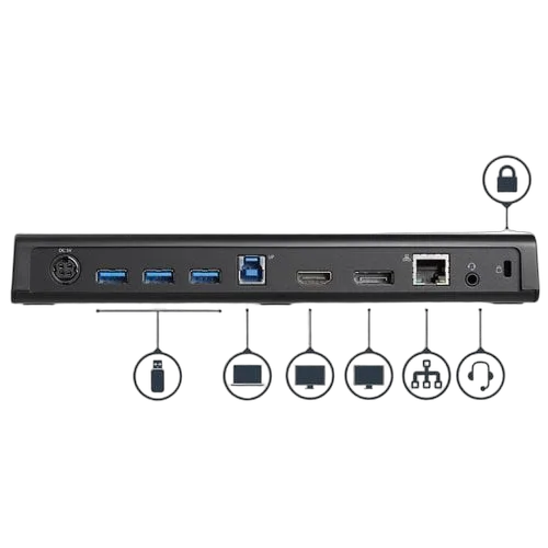 StarTech 4K Laptop Docking Station DP HDMI USB 3 — vue 4