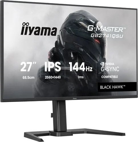 Iiyama G-Master GB2741QSU-B1 - 27"QHD 144Hz IPS 1ms Pivot Adaptive Sync G-Sync — vue 4