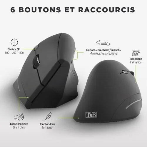 T'nB ERGO - Sans Fil - Noir-Seconde Vie — vue 3