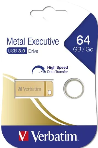 Verbatim Metal Executive USB 3.0 Drive Gold 64GB — vue 5