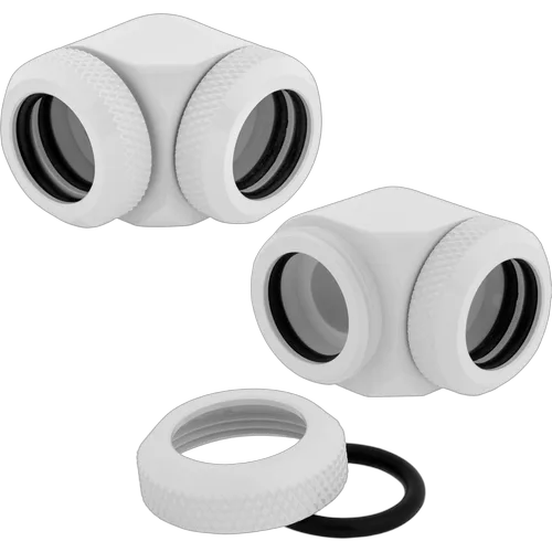Corsair Fittings 90° Hydro X XF Hardline - 14mm Blanc (x2) — vue 4