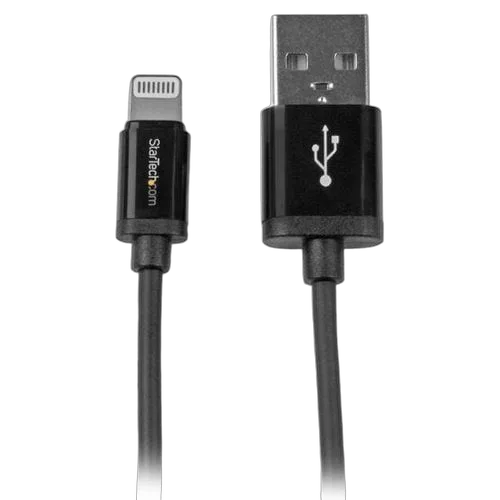 StarTech 1m Black 8-pin Lightning to USB Cable — vue 1