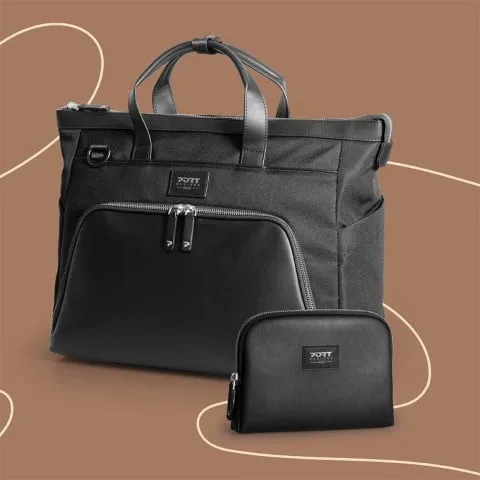 Port Sac à main et pochette Muse Signature - 16" - Noir — vue 10