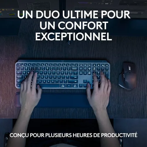 Logitech MX Keys S Noir + Souris sans fil MX Master 3S Noir — vue 7