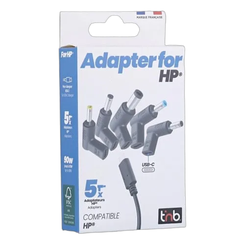 T'nB 5 Embouts chargeurs USB-C vers HP - Noir — vue 2