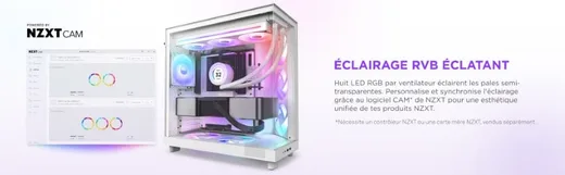 NZXT F360 RGB Core Fan (Single Frame) - Noir — vue 10