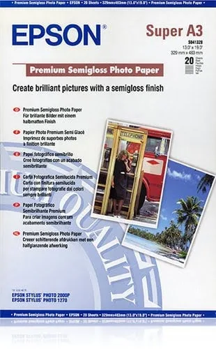 Epson Paper/Semigloss Photo A3+250gm2 20sh — vue 1