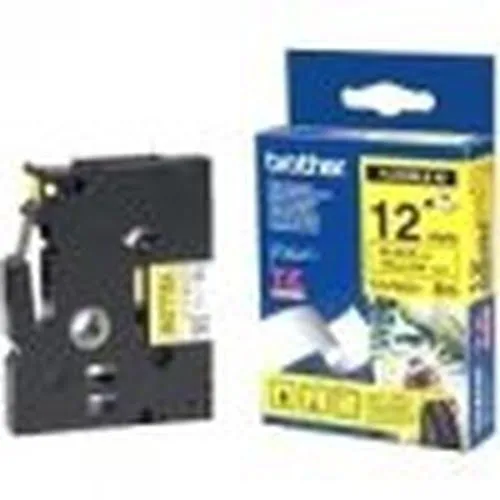 Brother Tape/12mm black on yellow f P-Touch — vue 1