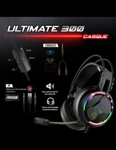 Spirit Of Gamer 4 en 1 Ultimate 300 - Clavier/Souris/Tapis/Casque — vue 7