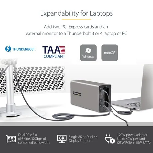 StarTech THUNDERBOLT 3 PCIE CHASSIS DUAL — vue 11
