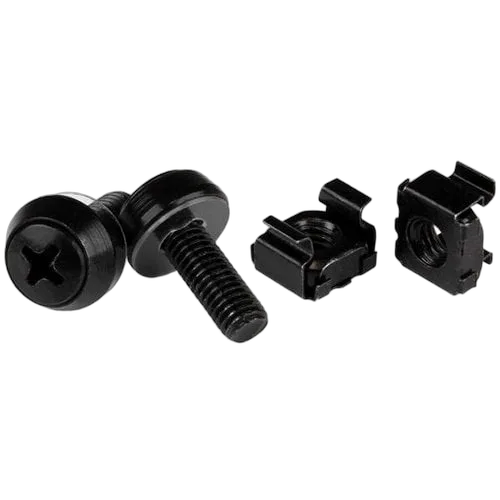 StarTech M6 Screws & Cage Nuts - 50 Pack Black — vue 1