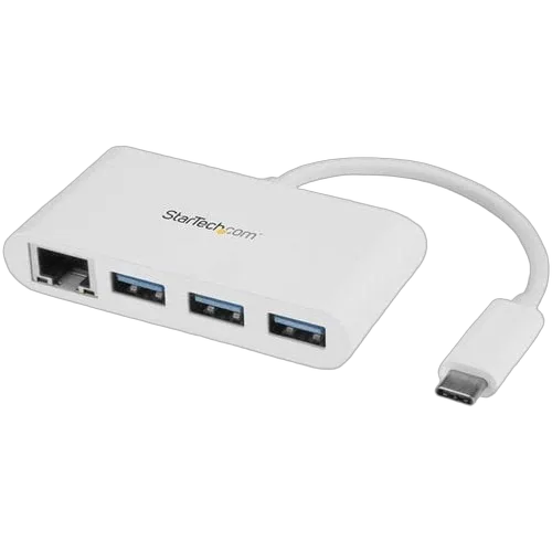 StarTech 3 Port USB C Hub w/GbE - C to A USB 3.0 — vue 1