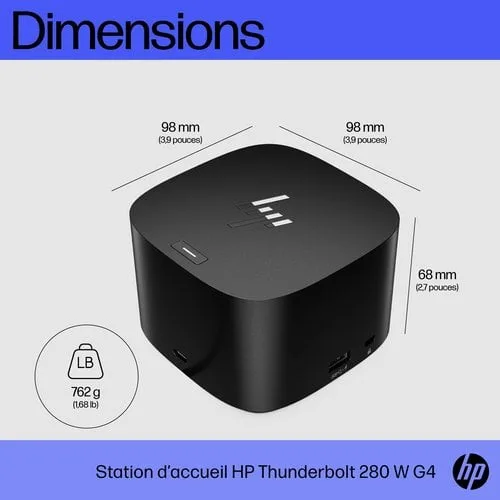 HP TB 280W G4 Dock wCombo Cable-EURO — vue 9