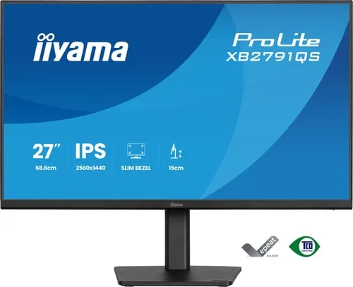 Iiyama Prolite XB2791QS-B1 -  27" QHD 75Hz IPS 1ms Pivot Adaptive Sync — vue 1