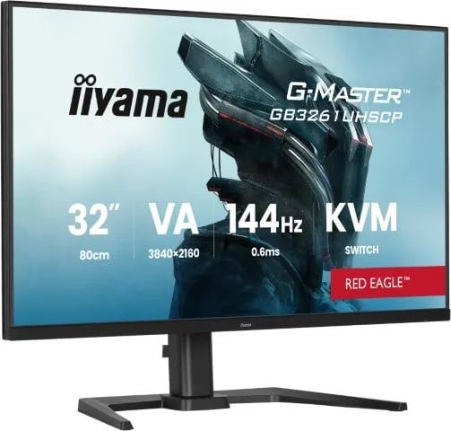 Iiyama GB3261UHSCP-B1 - 32" 4K 144Hz VA 0.6ms USB-C KVM FreeSync Premium — vue 2