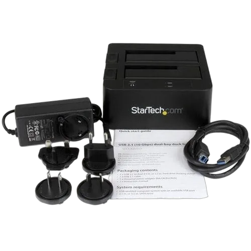 StarTech USB 3.1 10Gbps Dual-bay Dock — vue 5