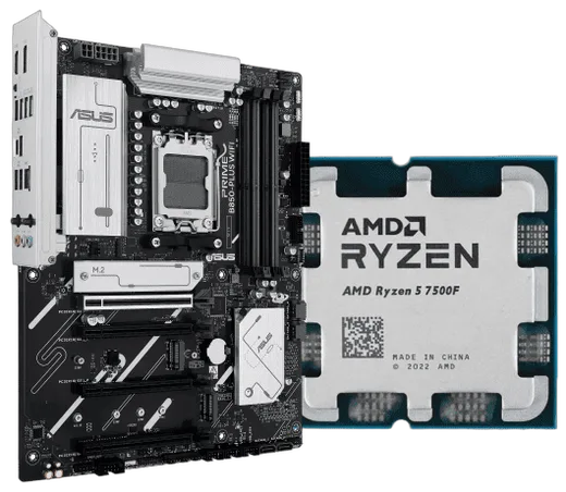 Asus PRIME B850-PLUS WIFI + Ryzen 5 7500F — vue 1