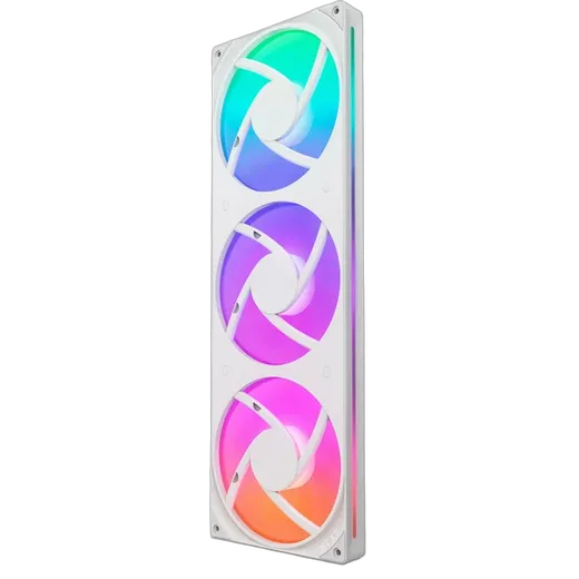 NZXT F420RGB Core Fan (Single Frame) - Blanc — vue 3