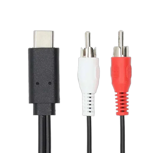 Nedis Câble USB-C vers 2xRCA mâle/mâle - 1m - Noir — vue 2