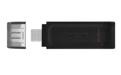 Kingston 64GB USB-C 3.2 Gen 1 DataTraveler 70 — vue 5