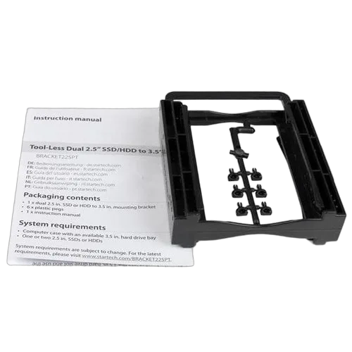 StarTech Tool-Less Dual 2.5" Drive Mounting Kit — vue 3