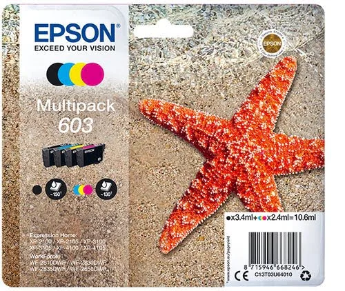 Epson - Noir, Cyan, Magenta, Jaune - C13T03U64020 — vue 1