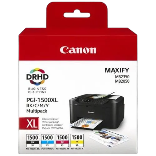 Canon Cartouche PGI-1500XL BK,C,M,Y - Pack 4 couleurs — vue 1